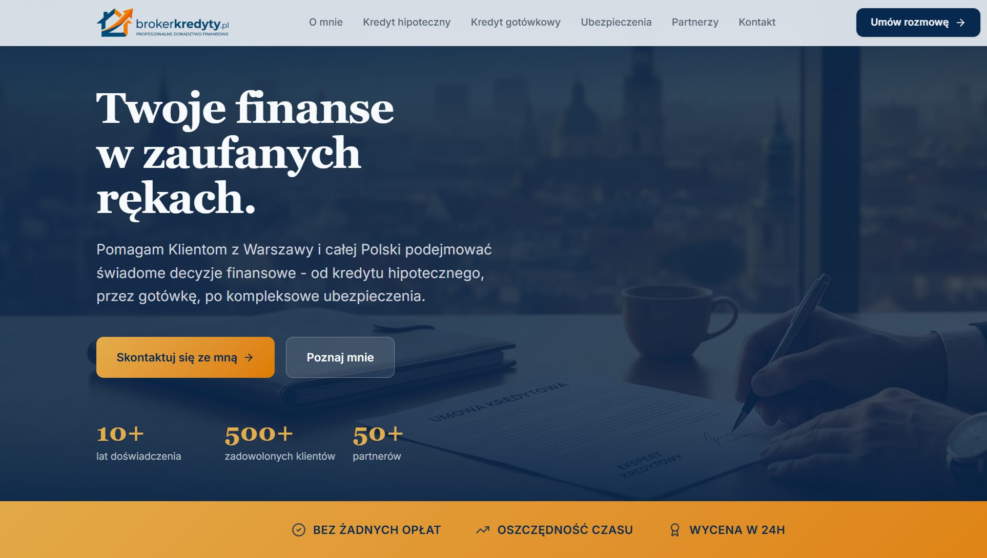 Screenshot strony Broker Kredytów - Ekspert Finansowy